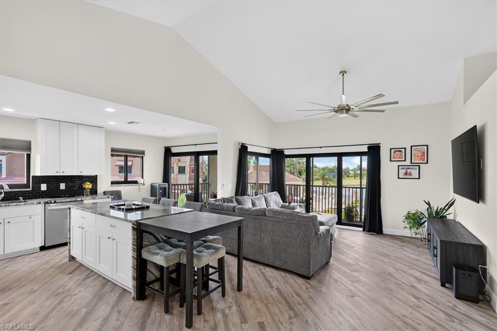 Open concept living dining