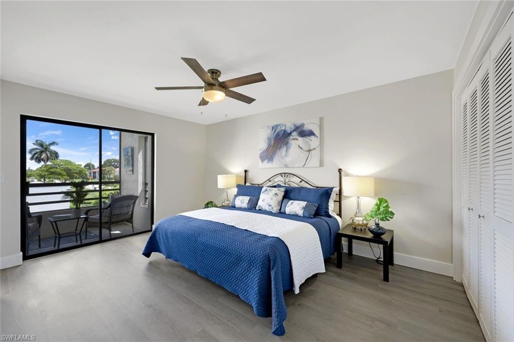 Primary Bedroom with view of the balcony