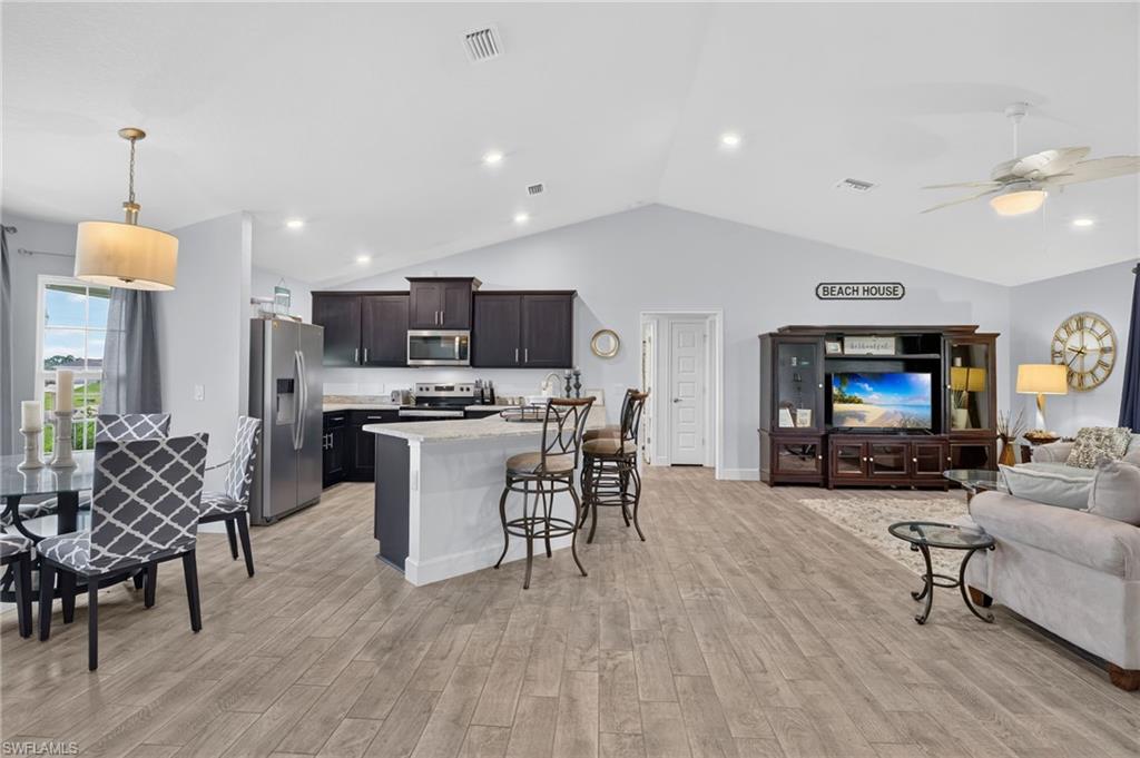 high ceilings in the main areas
