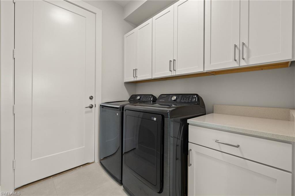 Laundry Room with built-in cabinets
