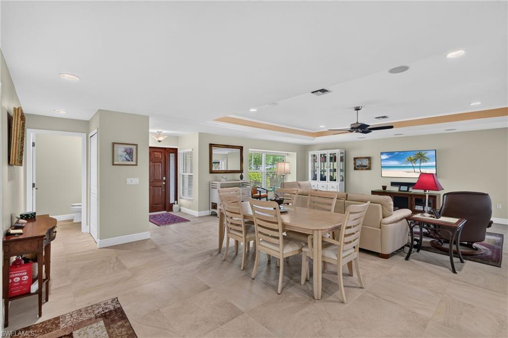 Front Door opens to an open concept floor plan