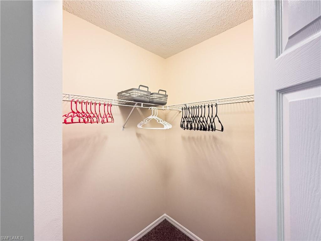 Walk in closet with carpet