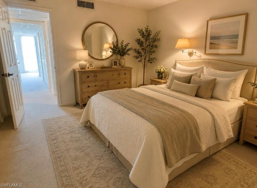 Staged to show with furniture