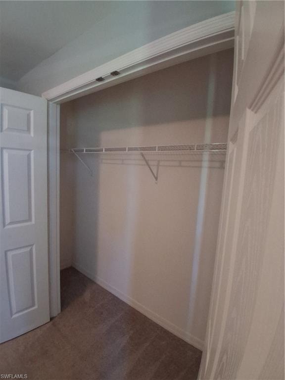 Wardrobe closet featuring wire shelving