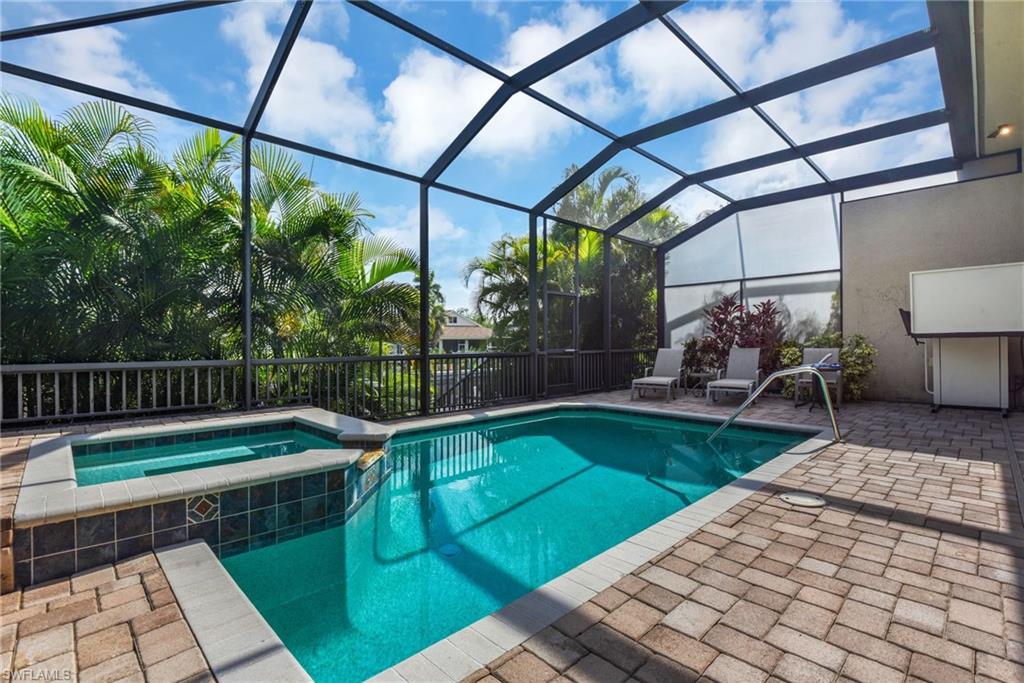 Tranquil pool and hot tub area