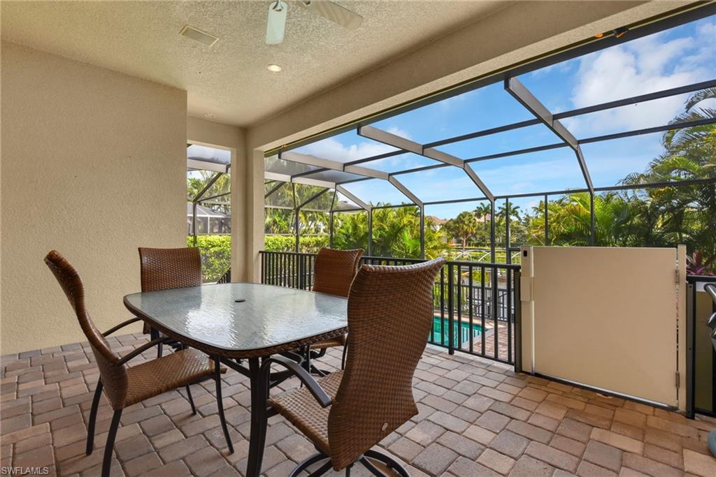 Elevated patio area