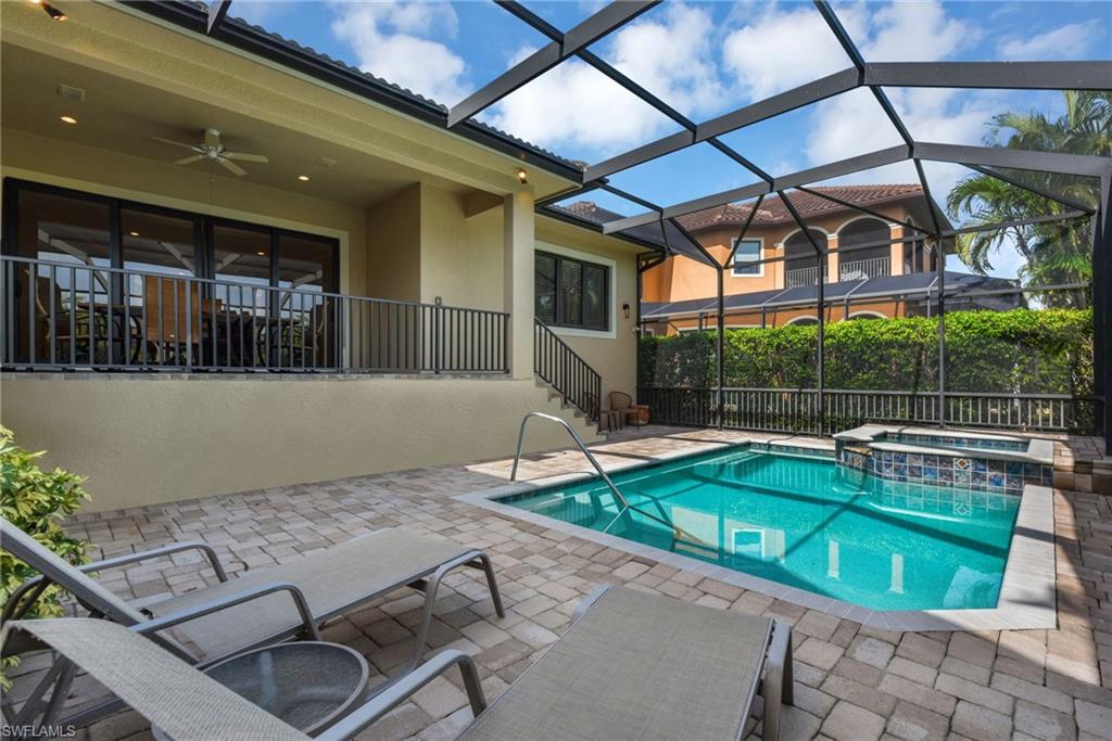 Tranquil pool and hot tub area
