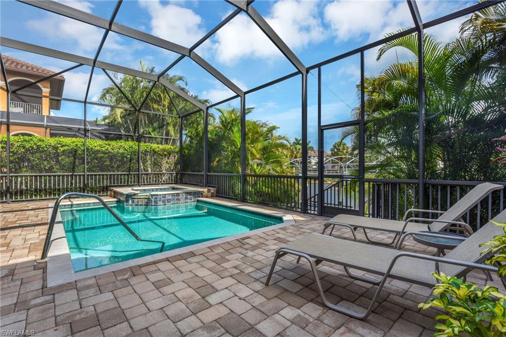 Tranquil pool and hot tub area