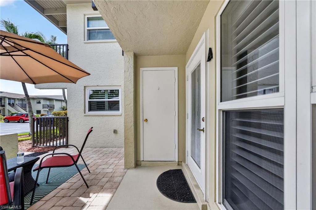 Storage in entry courtyard