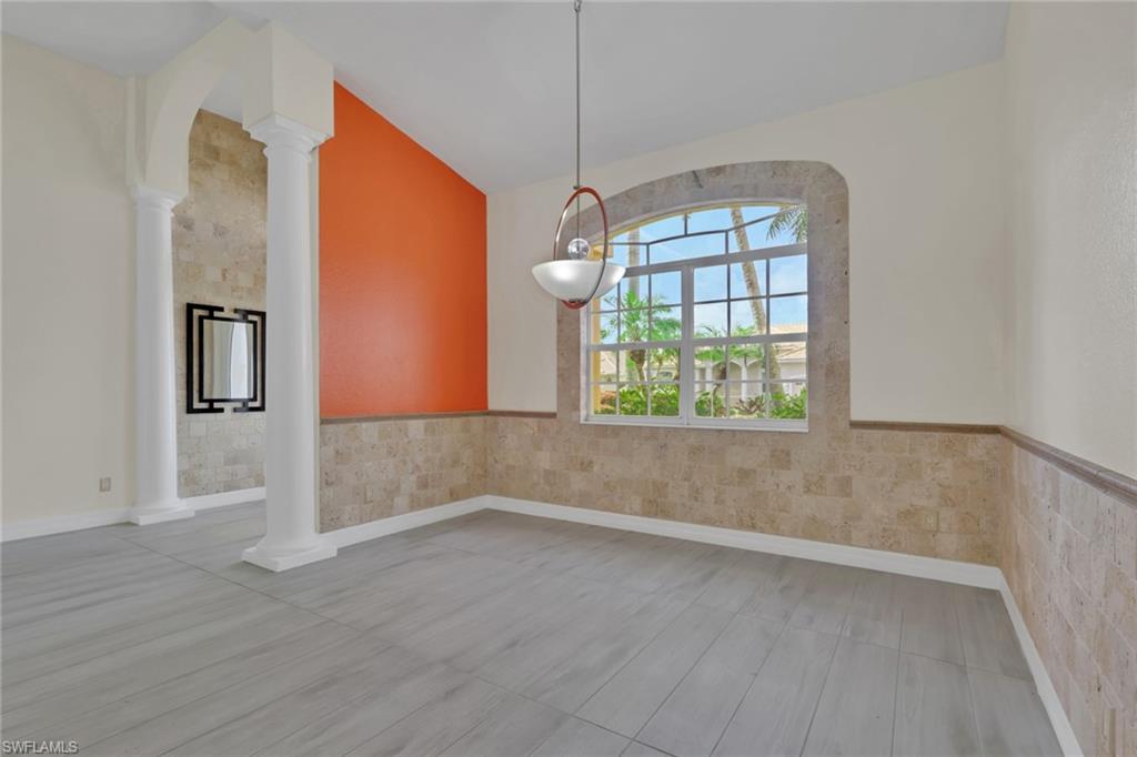 Formal Dining area with accent wall
