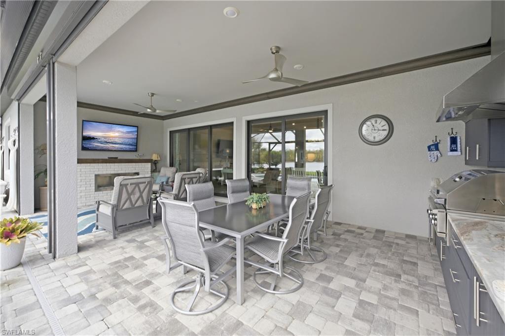 Overview of outdoor living with hurricane screen