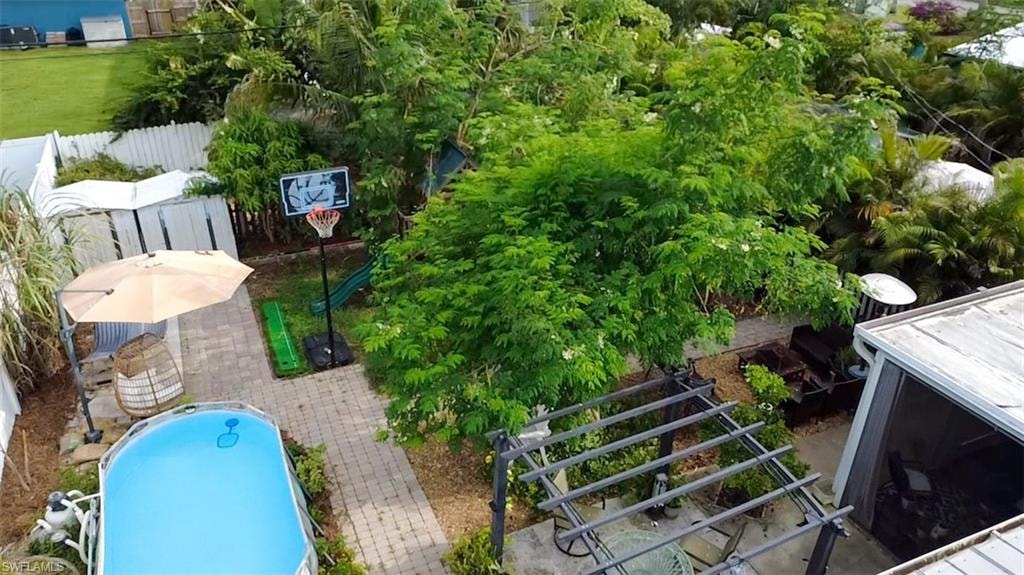Aerial tiny house view