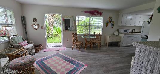 cozy living and dining room
