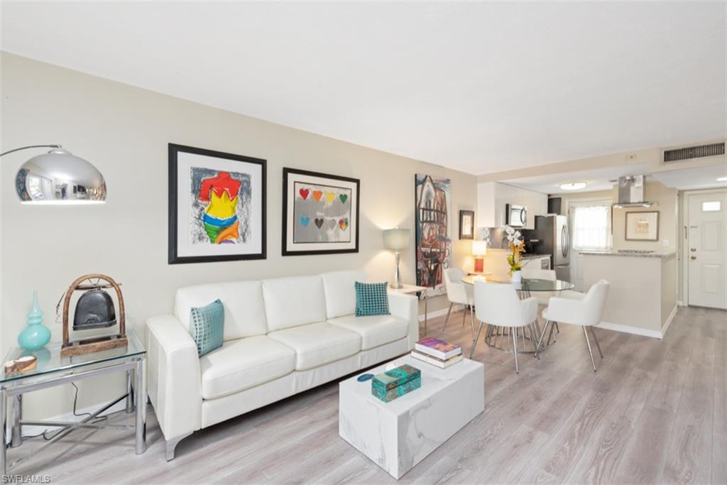 Living room featuring light hardwood / wood-style floors