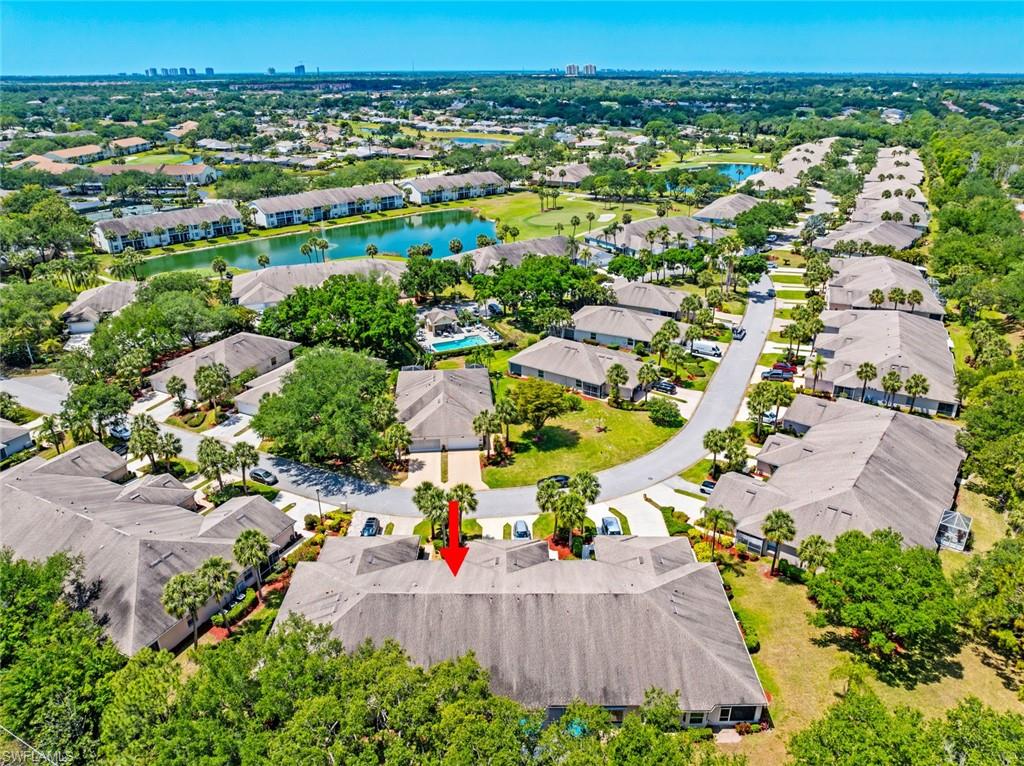 Location of Villa building, aerial view.