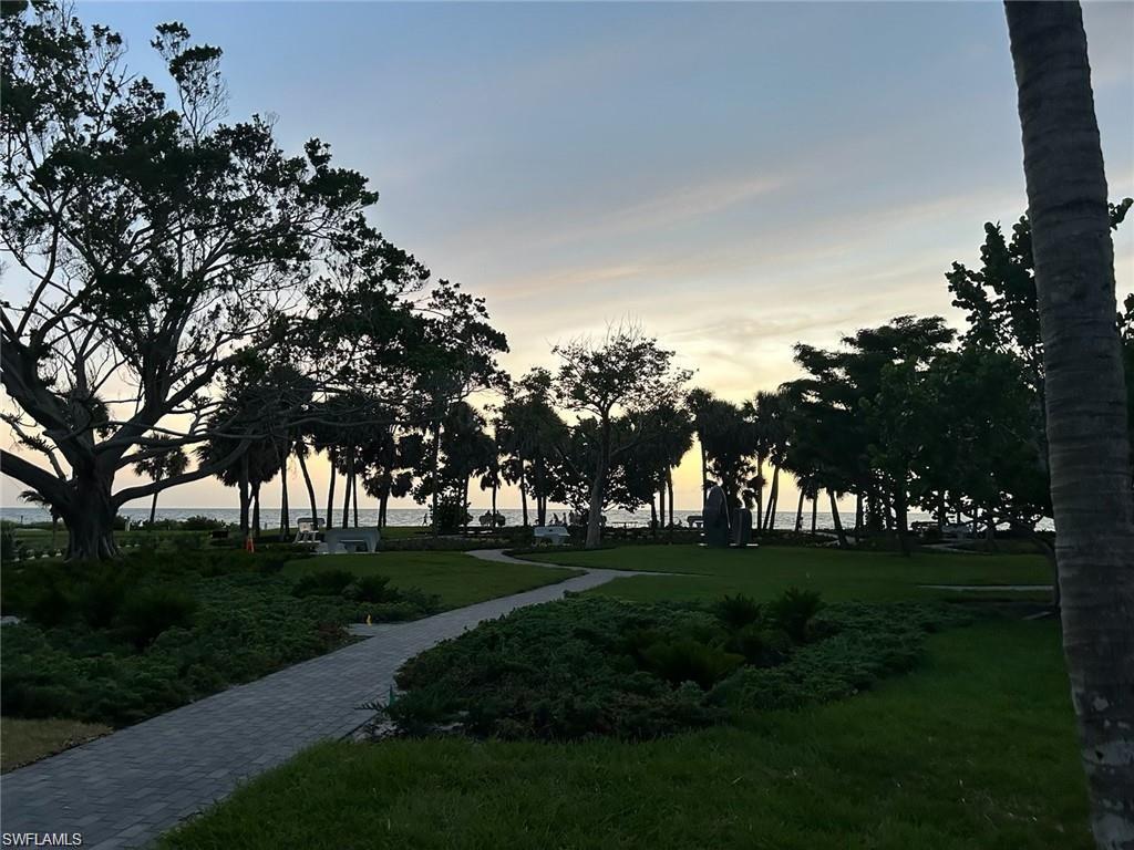 View of your private Park Shore beach located at the end of Park Shore Road