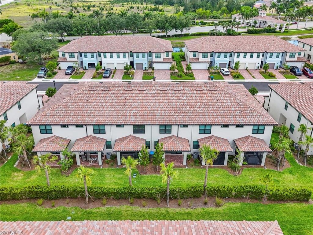 Aerial view of residential area