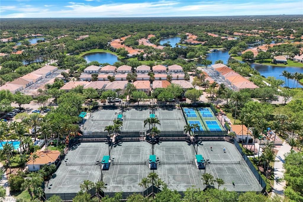 Bird's eye view featuring a water view and a residential view