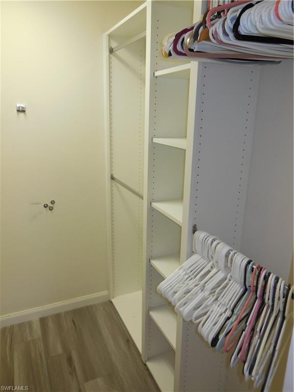View of walk in closet