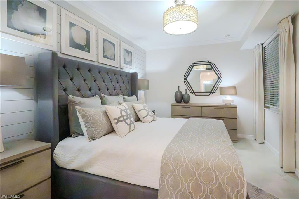 Accent wall with horizontal paneling