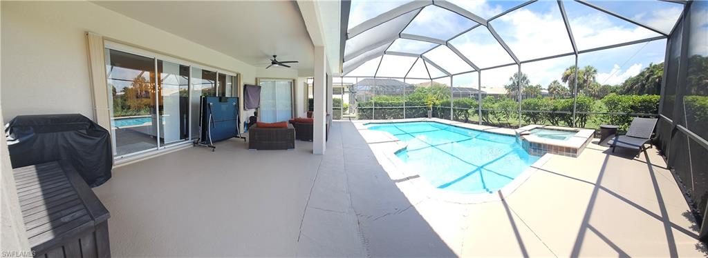 screened under truss lanai and pool. Owner pays for pool maintenance