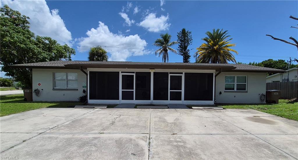 Front View of Duplex with parking