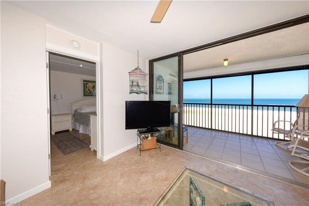 Heading from living room into either the Primary Bedroom or Balcony