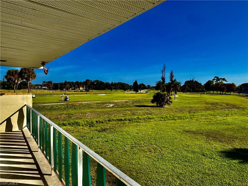 Overlooking the golf course