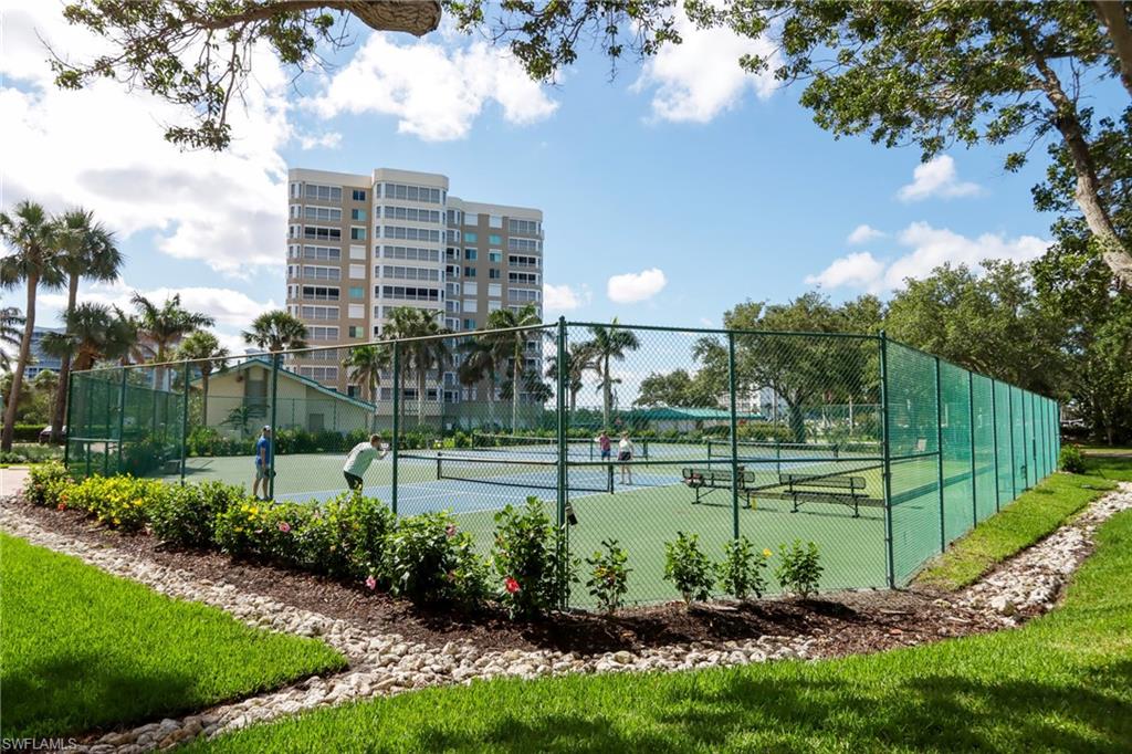 View of tennis court