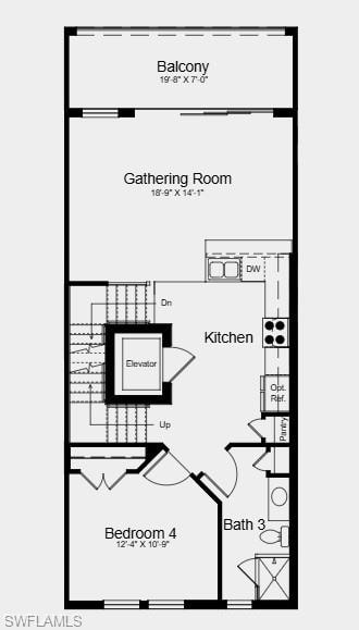 Main Level Floor Plan - Additional Highlights Include: Laminate flooring throughout, upgraded kitchen appliances, boat dock included and is located steps away from unit.