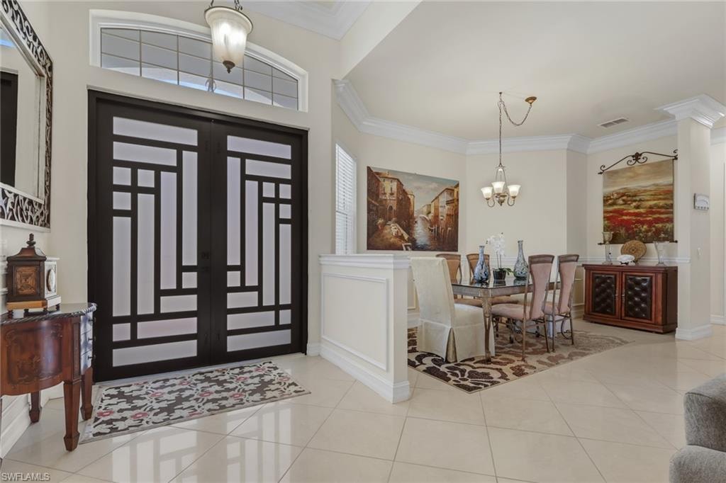 Front doors from inside of house