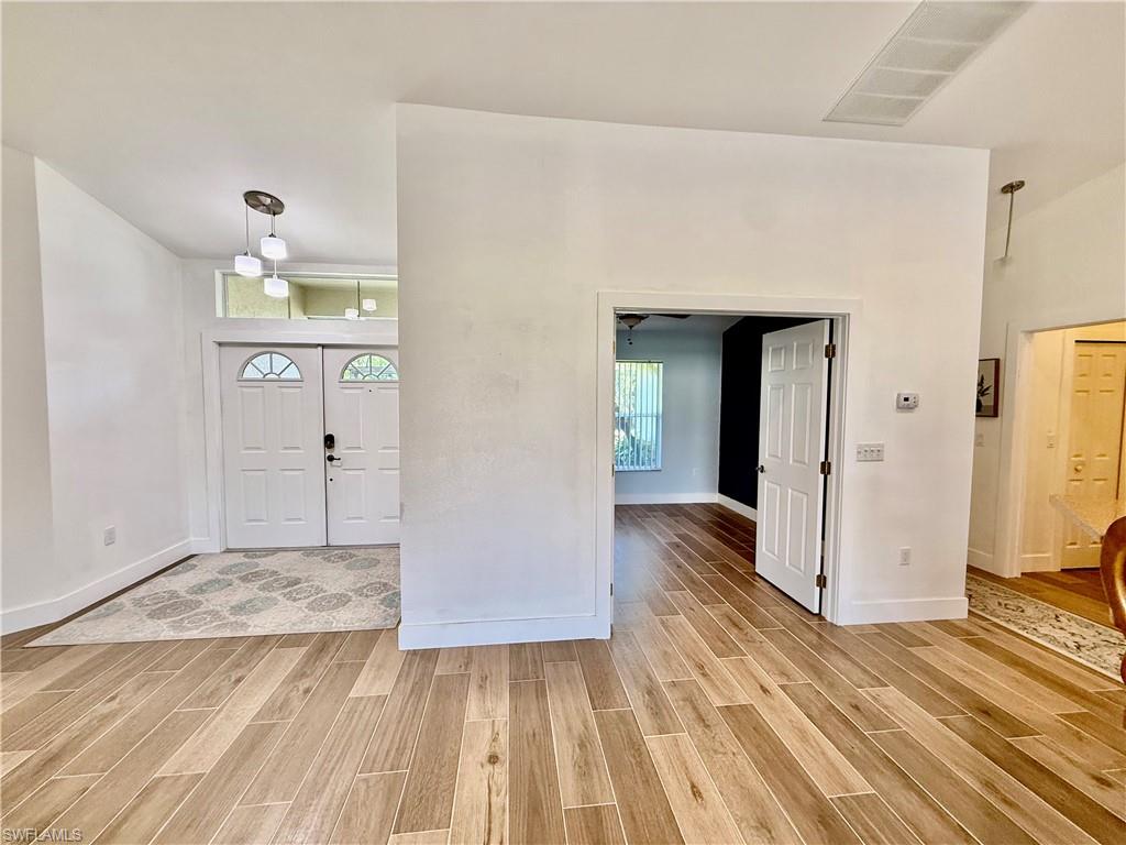 Double doors to den.