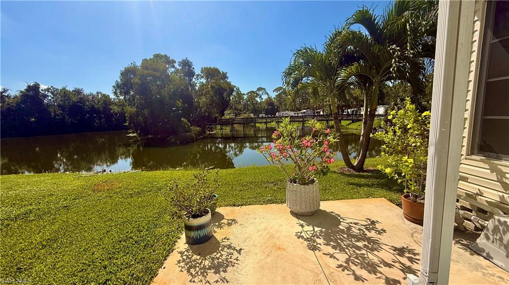 This is the view of the rear of the home. This is what you see from the comfort of the Florida room.