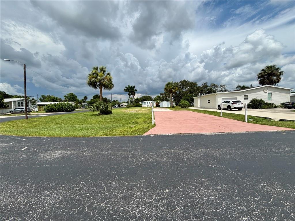 From the front yard looking to the back with large side yard on North side
