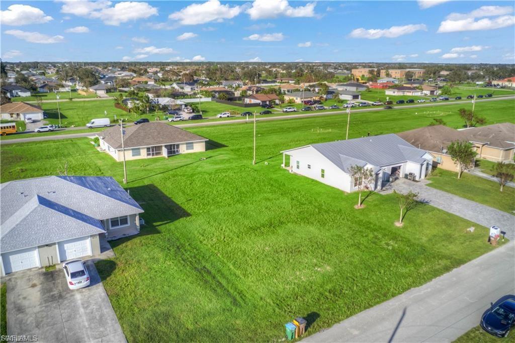Aerial view of residential area