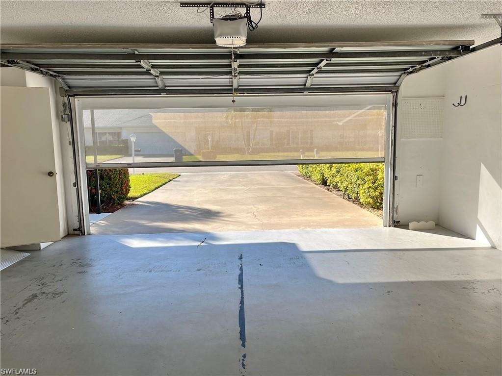 Screened garage push button to seat and watch