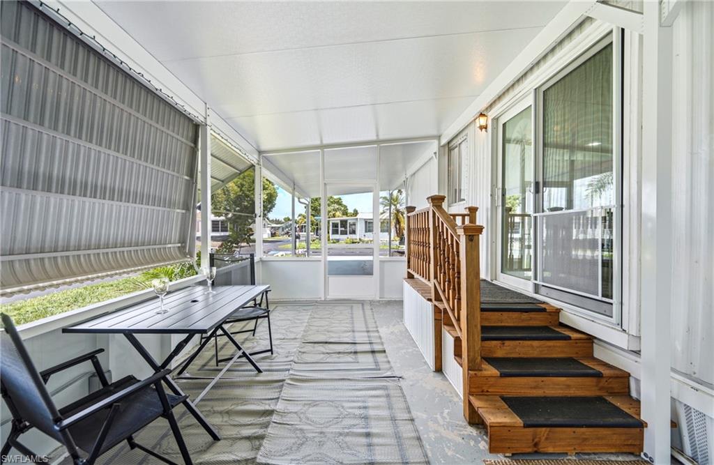 Screened, covered patio