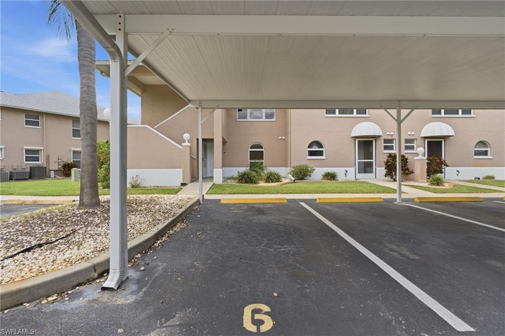 Oversized covered parking space