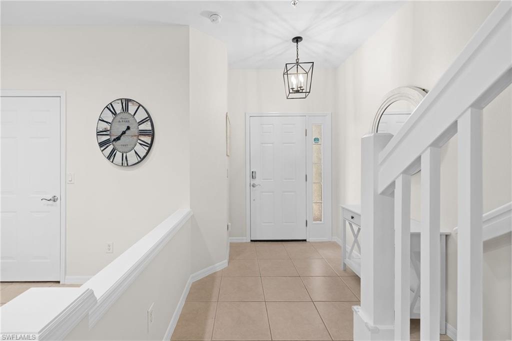 front door entry way from inside the townhouse