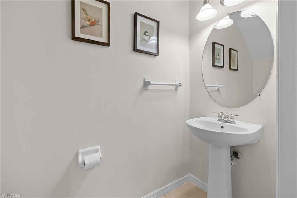 1/2 bath on first floor