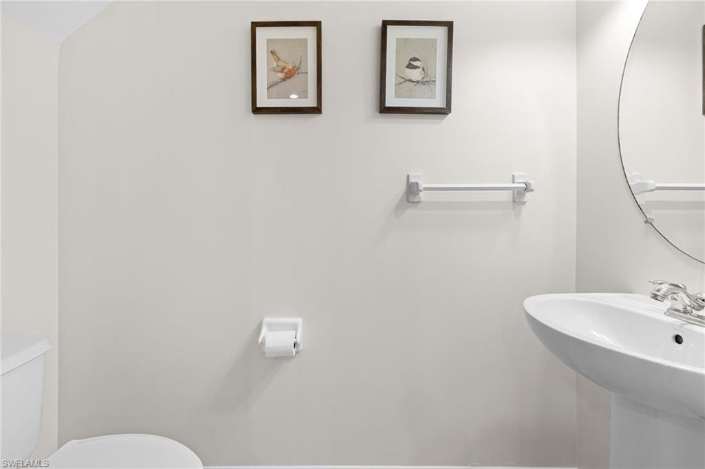 1/2 bath on first floor