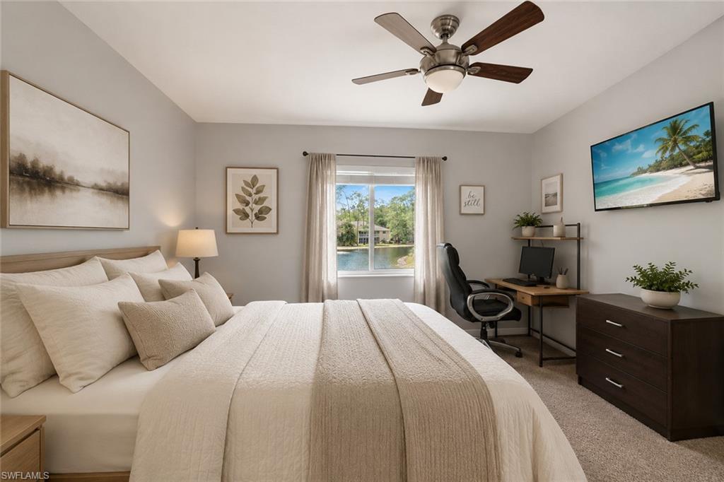Virtually Staged Primary Bedroom