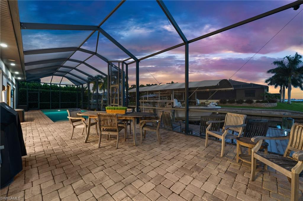 Dining outdoors is magical in the evening