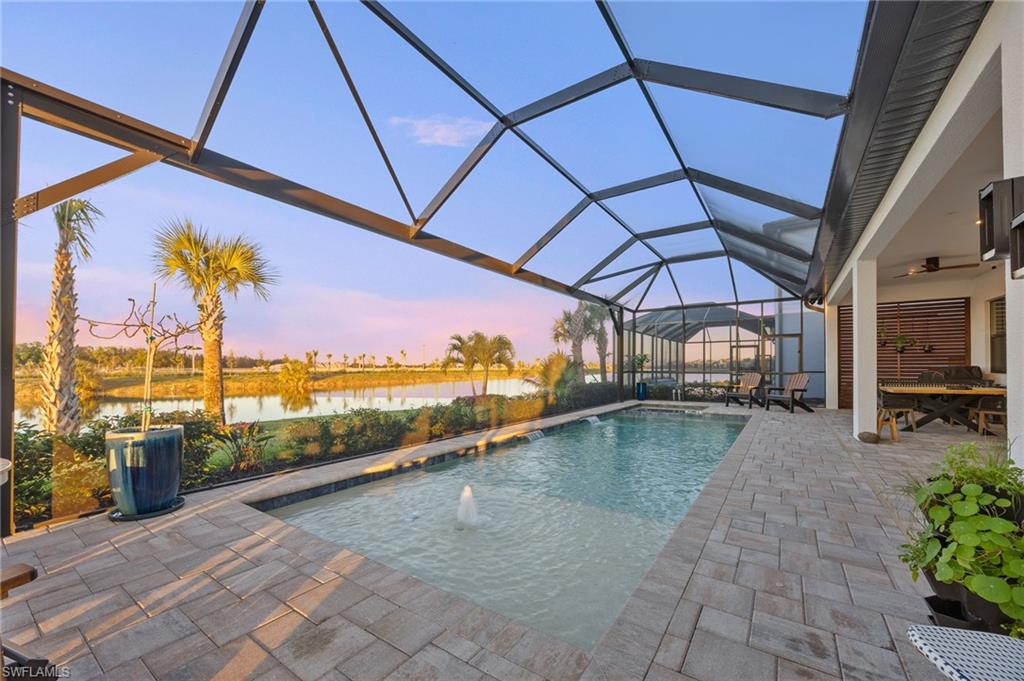 pond on 2 sides of lot