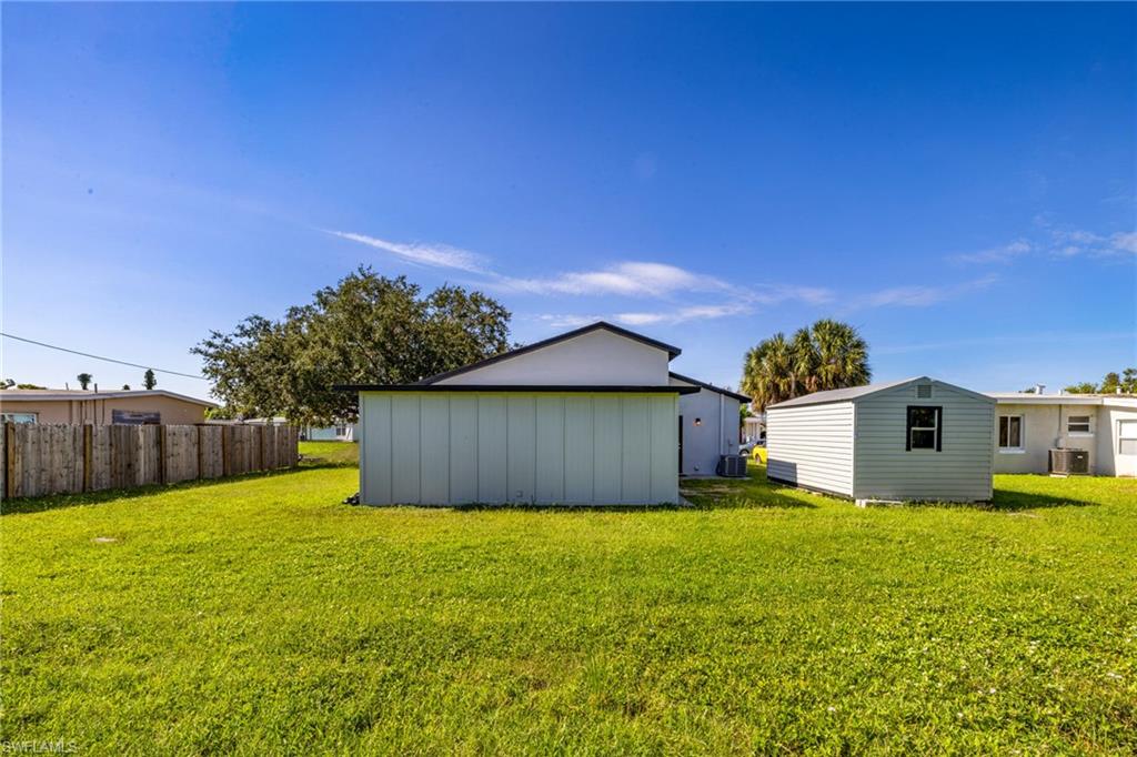 Spacious backyard