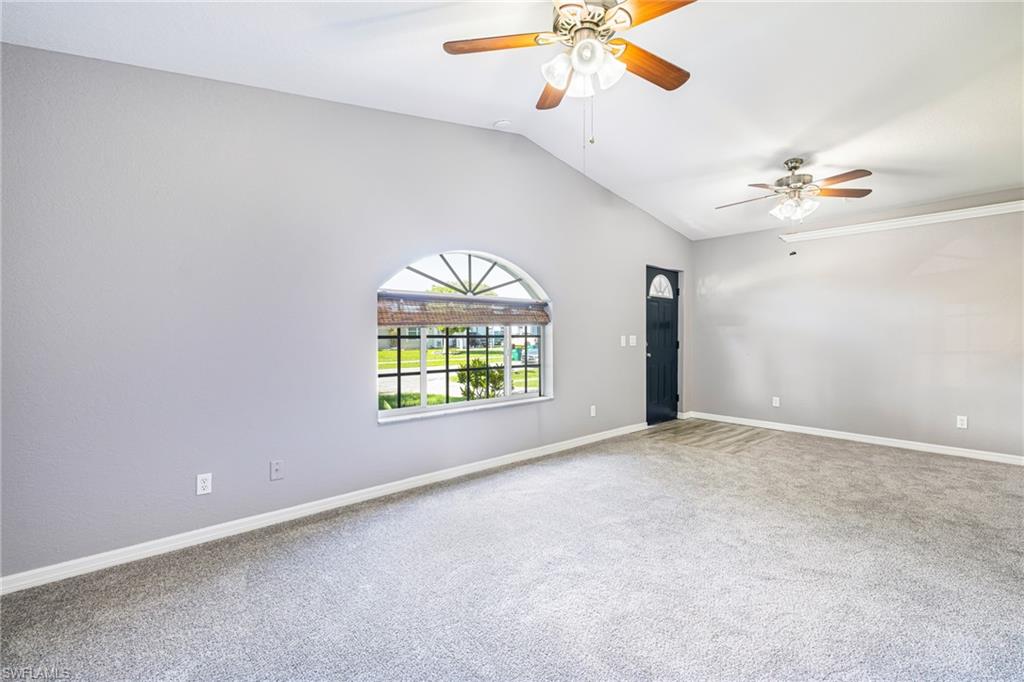 Living room looking at front door