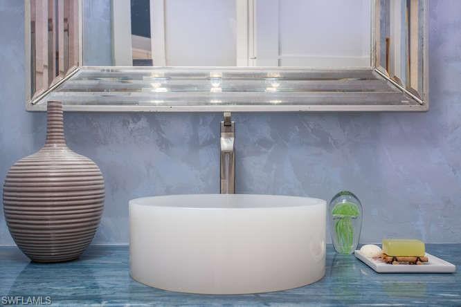 Bathroom view of a soaking tub