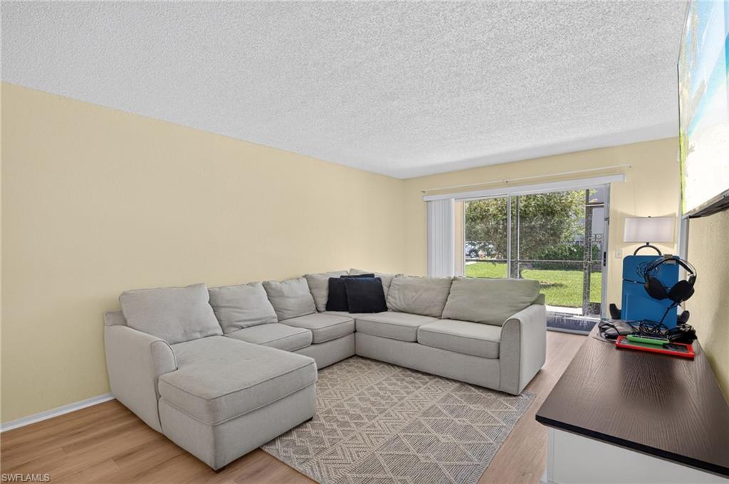 Wood-finish flooring throughout