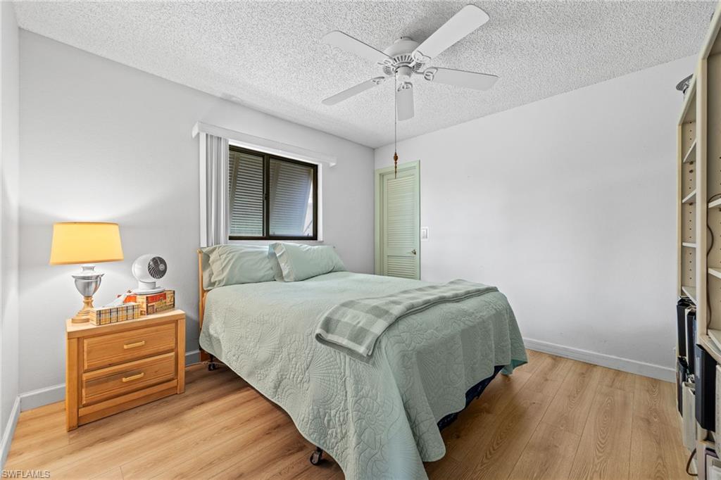 Over-sized Bedroom with walk in closet.