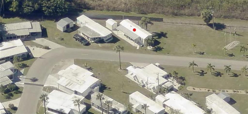 Aerial view of structure in park